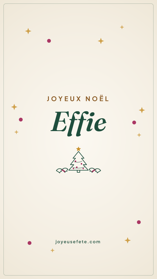 Image « Joyeux Noël Effie » au format story