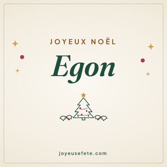 Image carrée « Joyeux Noël Egon » pour WhatsApp
