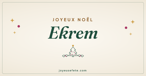 Image « Joyeux Noël Ekrem » au format large