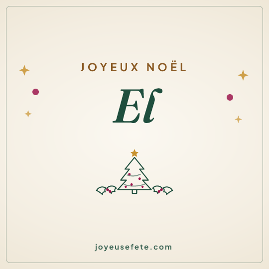 Image carrée « Joyeux Noël El » pour WhatsApp