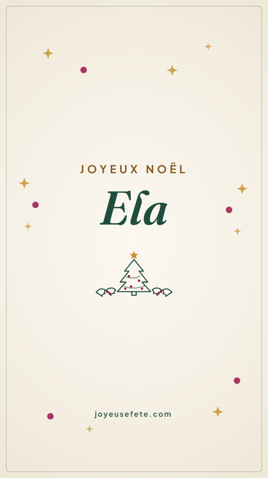 Image « Joyeux Noël Ela » au format story