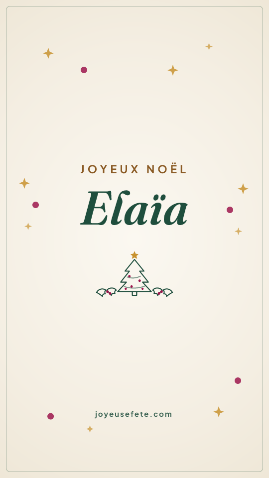 Image « Joyeux Noël Elaïa » au format story