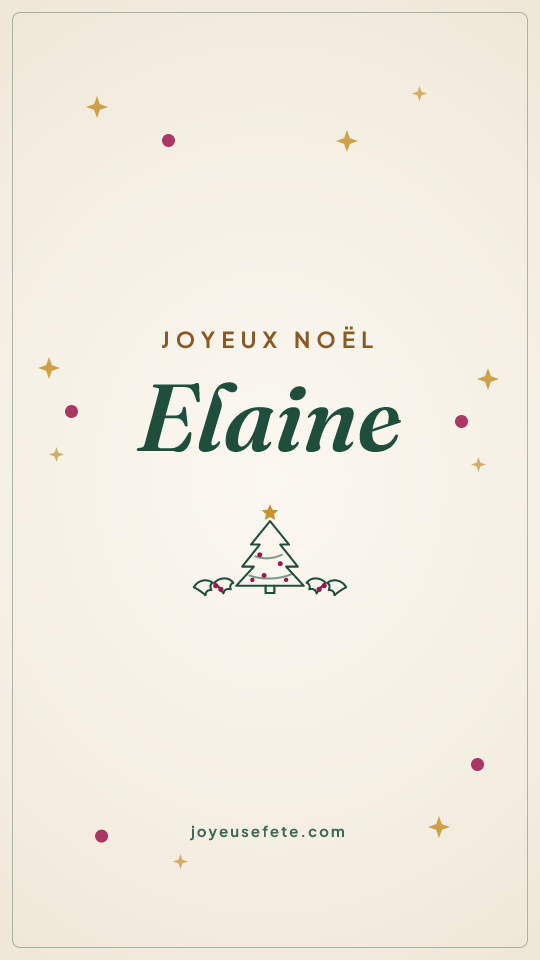 Image « Joyeux Noël Elaine » au format story