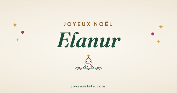 Image « Joyeux Noël Elanur » au format large