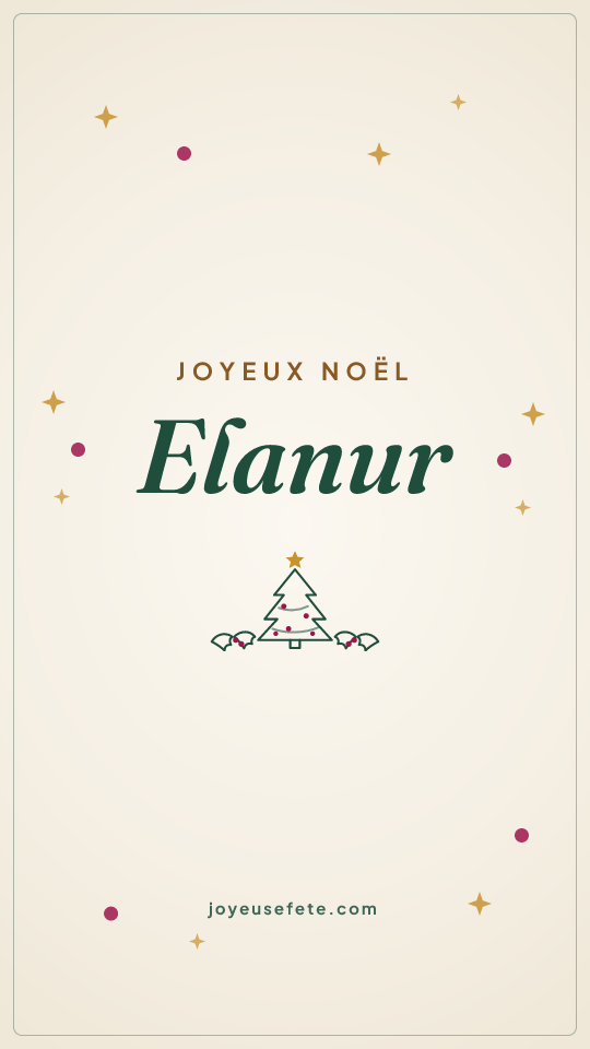 Image « Joyeux Noël Elanur » au format story