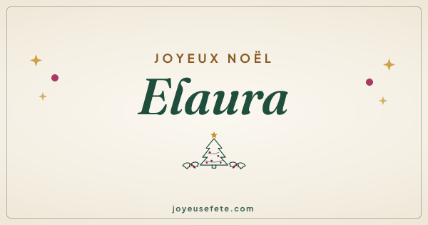 Image « Joyeux Noël Elaura » au format large