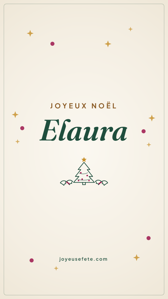Image « Joyeux Noël Elaura » au format story