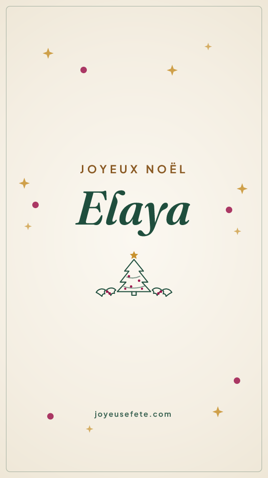 Image « Joyeux Noël Elaya » au format story