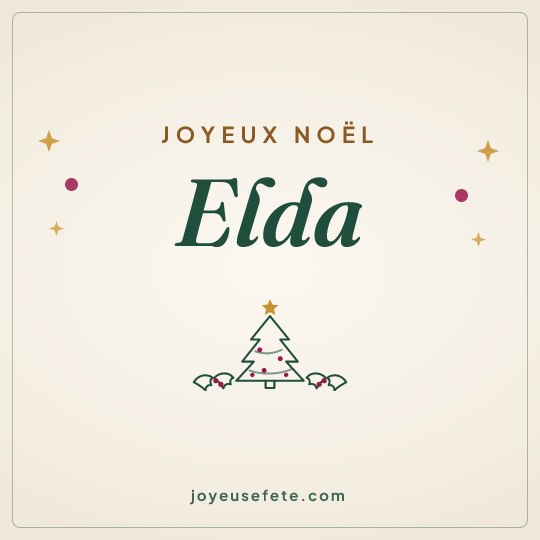 Image carrée « Joyeux Noël Elda » pour WhatsApp