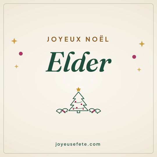 Image carrée « Joyeux Noël Elder » pour WhatsApp
