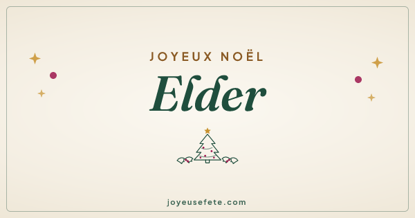 Image « Joyeux Noël Elder » au format large