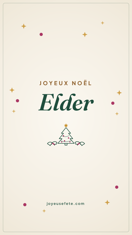 Image « Joyeux Noël Elder » au format story