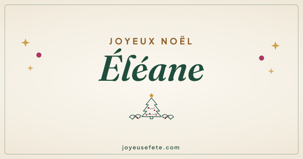 Image « Joyeux Noël Eléane » au format large