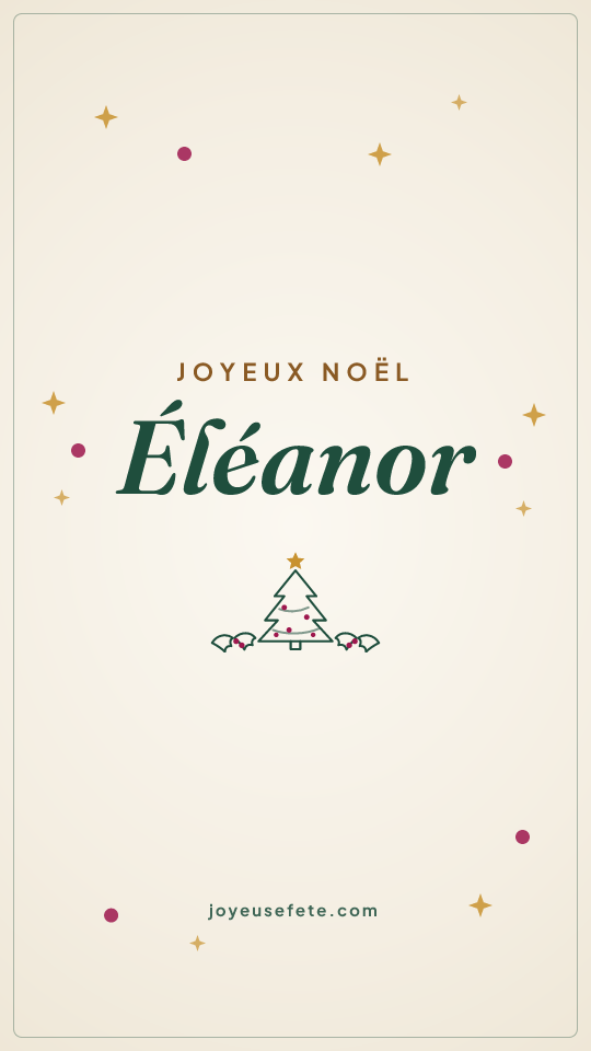 Image « Joyeux Noël Eléanor » au format story