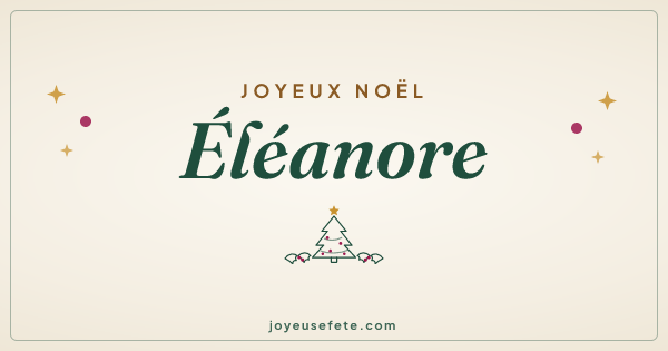Image « Joyeux Noël Eléanore » au format large