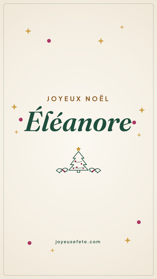 Image « Joyeux Noël Eléanore » au format story