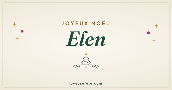 Image « Joyeux Noël Elen » au format large