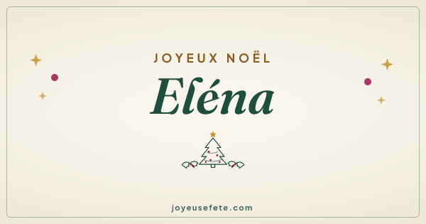 Image « Joyeux Noël Eléna » au format large