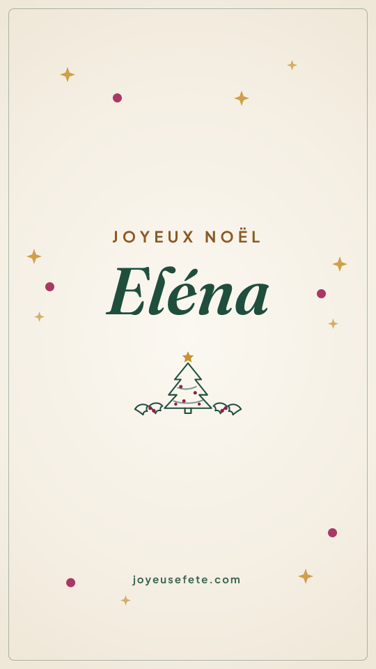 Image « Joyeux Noël Eléna » au format story