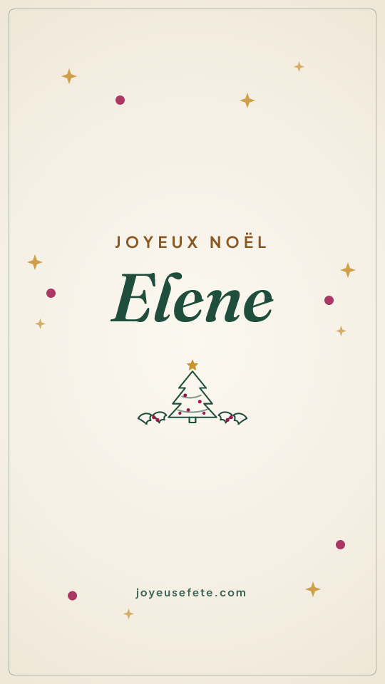 Image « Joyeux Noël Elene » au format story