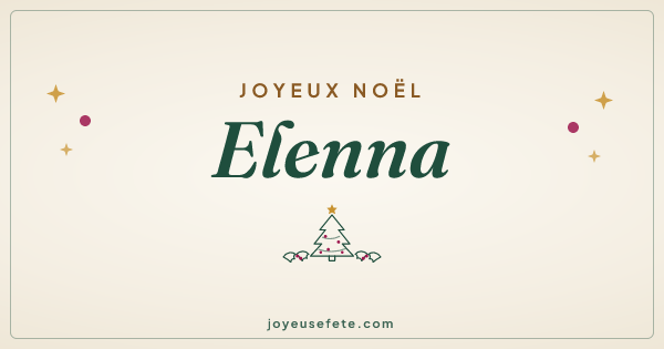 Image « Joyeux Noël Elenna » au format large