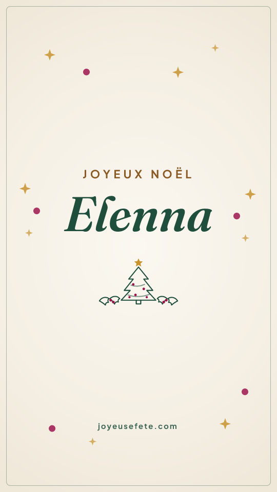 Image « Joyeux Noël Elenna » au format story