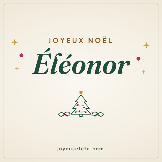 Image carrée « Joyeux Noël Éléonor » pour WhatsApp
