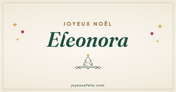 Image « Joyeux Noël Eleonora » au format large