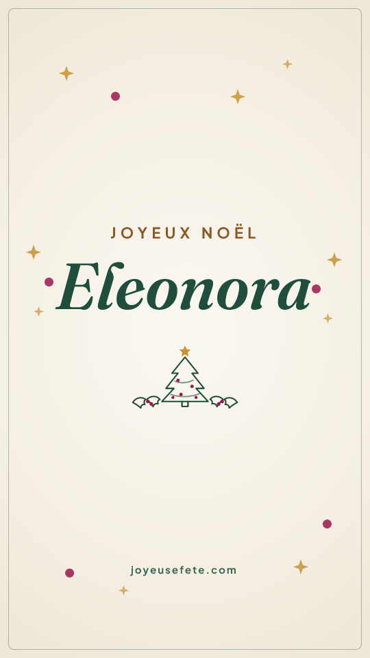 Image « Joyeux Noël Eleonora » au format story