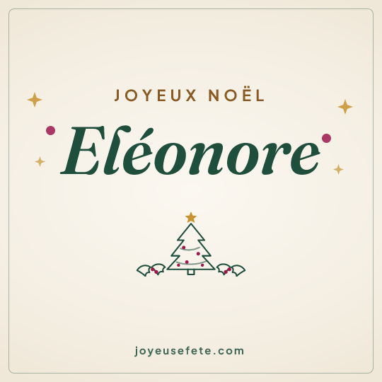 Image carrée « Joyeux Noël Eléonore » pour WhatsApp
