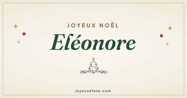 Image « Joyeux Noël Eléonore » au format large