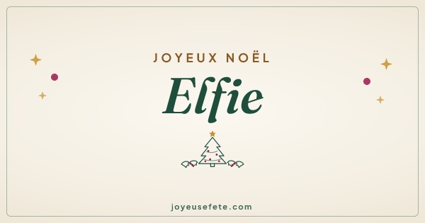 Image « Joyeux Noël Elfie » au format large