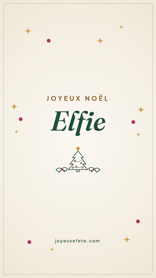 Image « Joyeux Noël Elfie » au format story