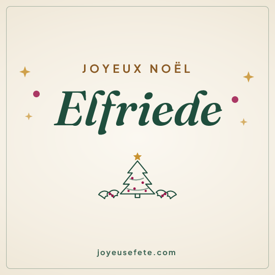 Image carrée « Joyeux Noël Elfriede » pour WhatsApp