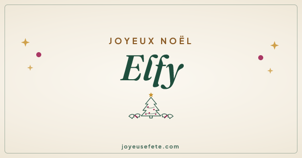 Image « Joyeux Noël Elfy » au format large