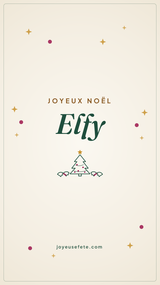 Image « Joyeux Noël Elfy » au format story