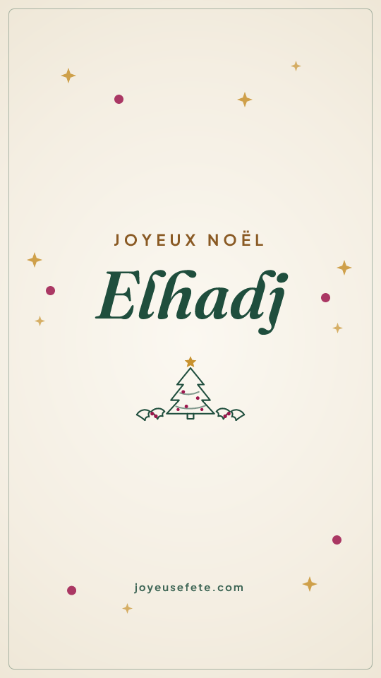 Image « Joyeux Noël Elhadj » au format story