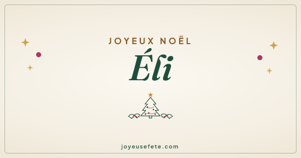 Image « Joyeux Noël Éli » au format large