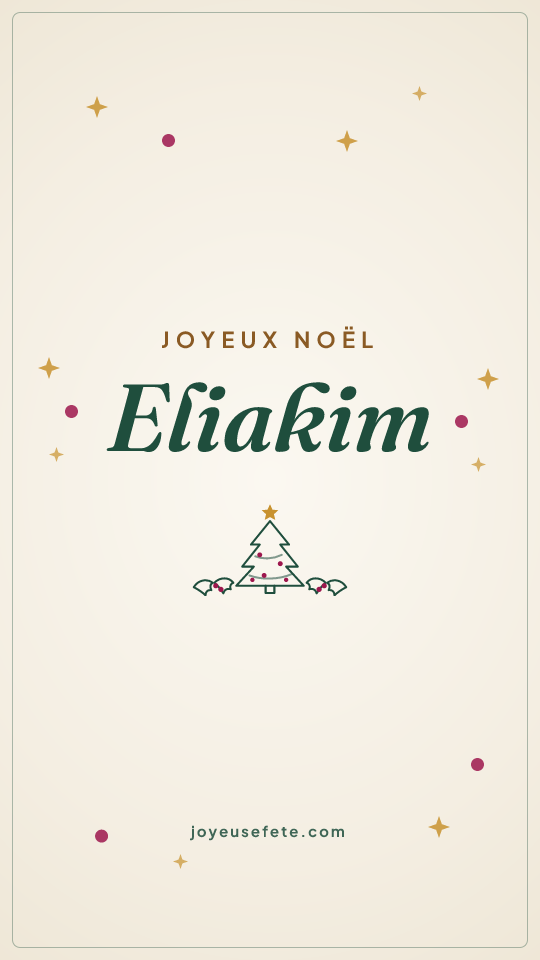 Image « Joyeux Noël Eliakim » au format story