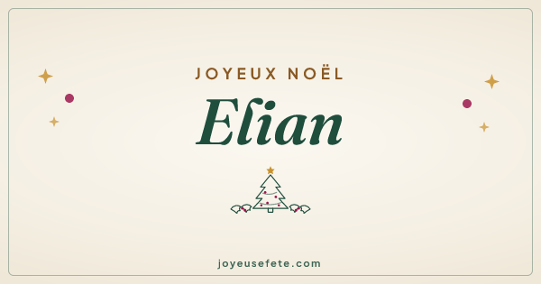 Image « Joyeux Noël Elian » au format large