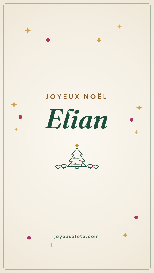 Image « Joyeux Noël Elian » au format story