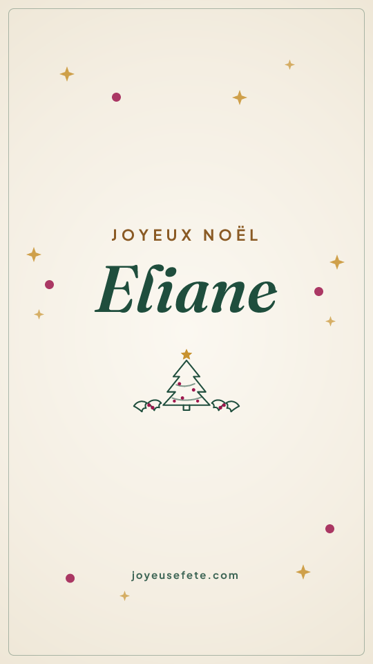 Image « Joyeux Noël Eliane » au format story