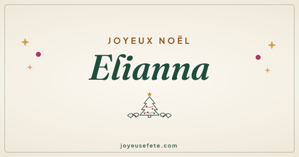 Image « Joyeux Noël Elianna » au format large