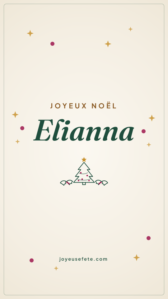 Image « Joyeux Noël Elianna » au format story