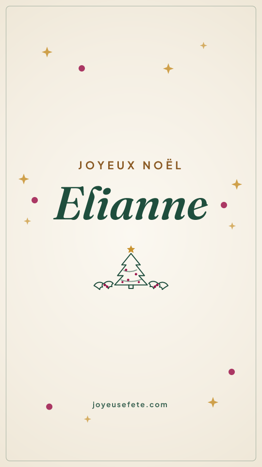 Image « Joyeux Noël Elianne » au format story