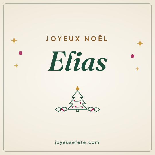 Image carrée « Joyeux Noël Elias » pour WhatsApp