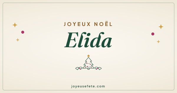 Image « Joyeux Noël Elida » au format large