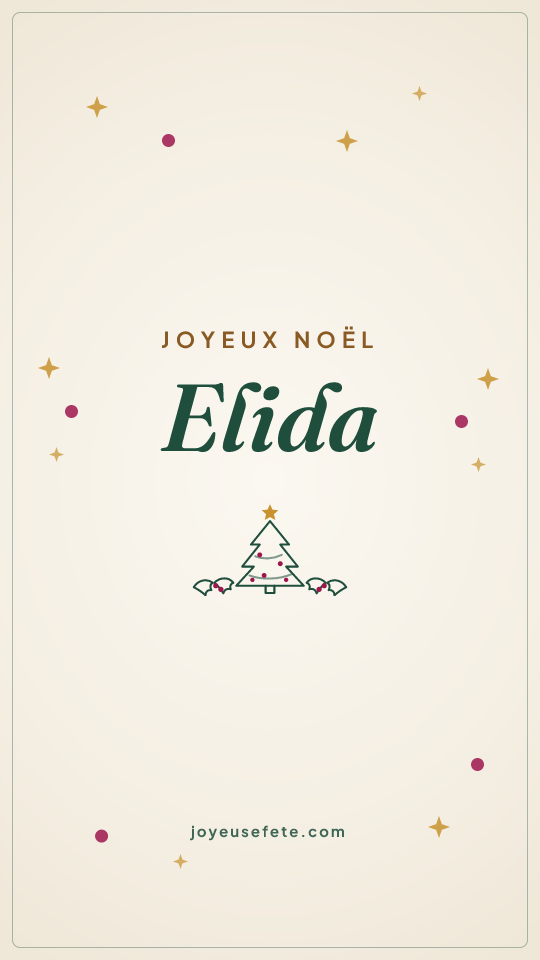 Image « Joyeux Noël Elida » au format story