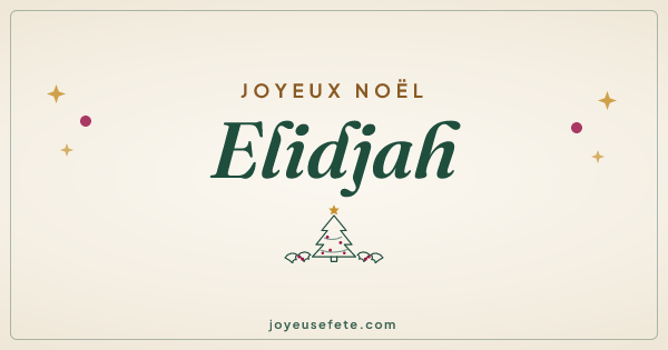 Image « Joyeux Noël Elidjah » au format large