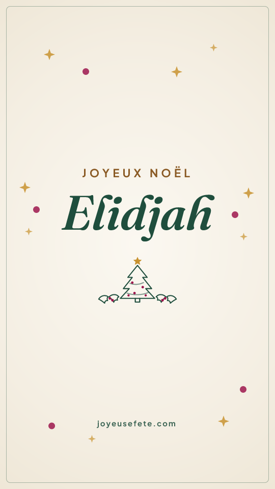 Image « Joyeux Noël Elidjah » au format story